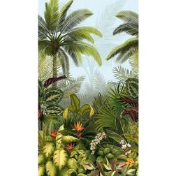 Grandeco Wall murals texture effect fabric Mural B Jungle Fever jungle design bright colors. Grandeco Life