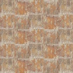 Living Walls Rusted Panel Effect Wallpaper AS Creation Orange Industrial Paste The Wall Vinyl