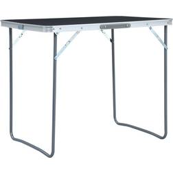 vidaXL Campingtafel Inklapbaar Met Metalen Frame 80 x 60 cm Grijs