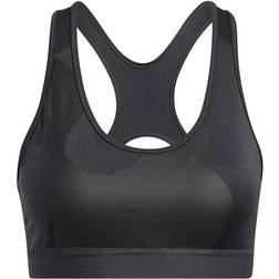 adidas Marimekko Believe This Medium Support Bra - Carbon/Black