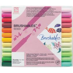 Kuretake Zig Memory System Brushables Dual Tipped Marker, Multi, Medium