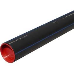 Wavin 90 mm PE80 PN10 SDR11 rør, sort/blå, 6 m