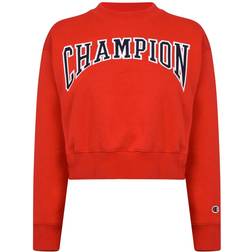 Champion Varsity Crop Crew Sweatshirt - Red