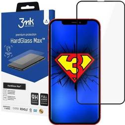 3mk Film pour iPhone 13 Mini Verre Trempé 9H Bords Renforcés Incurvés Hardglass Max Noir