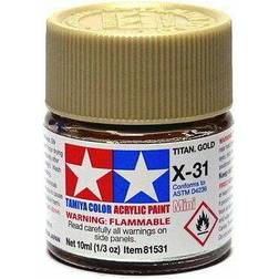 Tamiya Acrylic Mini X-31 Titanium Gold 10ml