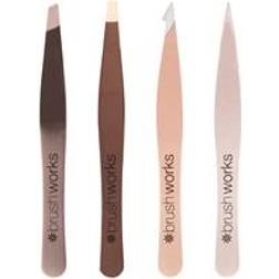 brushworks HD Combination Tweezer Set Gold