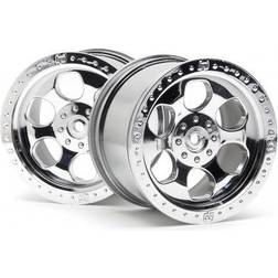 Wittmax HPI 6 Spoke Wheel Shiny Chrome (83x56mm/2pcs)