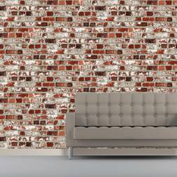 Muriva DUTCH WALLCOVERINGS Tapet tegelsten röd