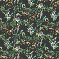 Superfresco Easy Adilah Black Leaves Smooth Wallpaper