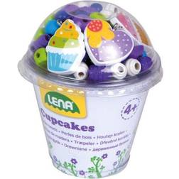 Lena Træperler Cupcake Blå Lav-det-selv Halskæde