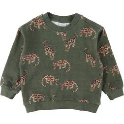 Name It All Over Printed Sweatshirt - Brown/Hot Fudge (13199023)