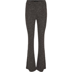 Vero Moda Kamma Normal High Flange Trouser - Gray/Medium Gray Melange