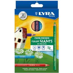 LYRA Box of 12 COLOUR GIANTS polished asst'd