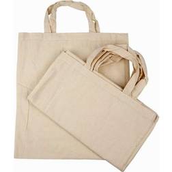 Creativ Company Cotton Shopping Bag Natural Pack of 5