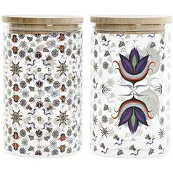 DKD Traditional Tile Kitchen Container 2pcs 1L