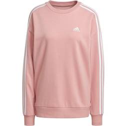 Adidas Women Essentials Studio Lounge 3-Stripes Sweatshirt - Wonder Mauve/White