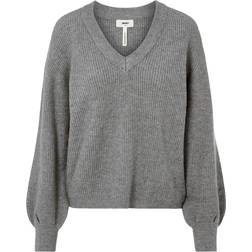 Object Collector's Item Malena Rib Knitted Sweater - Medium Grey Melange