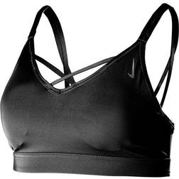 Nike Yoga Dri-FIT Indy Light-Support Padded Strappy Sports Bra - Black/Dark Smoke Grey