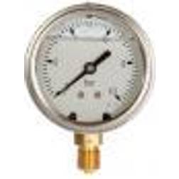 FÆRGEMANN Manometer 1/2xø100 0-25 Bar, Nedadrettet Studs Med Glycerin