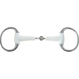 Korsteel Mors à filet et à bout d'œuf articulé pour cheval Weatherbeeta Flexi Blanc