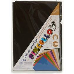 Lot de 10 Feuilles en Caoutchouc Eva 20x30 cm Noir