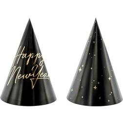 PartyDeco Juhlahatut Happy New Year 6-pakkaus