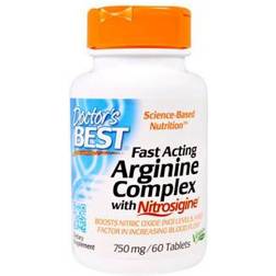 Doctor's Best Fast Acting Arginine Complex with Nitrosigine, 750 mg (60 Tablets) Doctor's Best