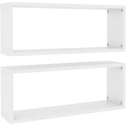 vidaXL - Estantería de Pared 60cm 2pcs