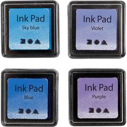 Colortime Creativ Company Stempelinkt Blauw Tinten/Paars, 4st