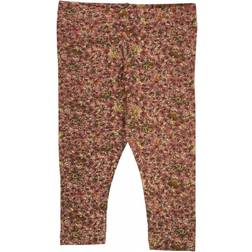 Wheat Jersey Leggings - Flowers And Animals (4853e-186-9081)