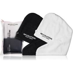 Revolution Haircare Hair 2pk Microfibre Hair Wrap Black/White