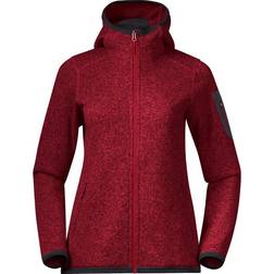 Bergans Kamphaug Knitted W Hoodie - Red