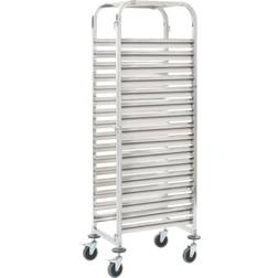 vidaXL 16 Trays Carrito Mesa 55x38cm