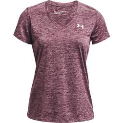 Under Armour Tech Twist V-Neck T-shirt Women - Ash Plum/Mauve Pink