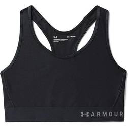 Under Armour Mid Sports Bra - Black/Metallic Silver