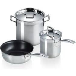 Le Creuset 3 Ply Set med lock 3 delar