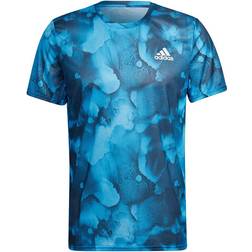 Adidas Fast Graphic T-shirt Men - Blue Rush/Black