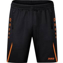 JAKO Challenge Training Shorts - Black/Neon Orange