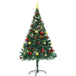 vidaXL Illuminated Green Christmas Tree 59.1"