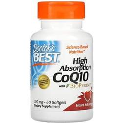 Doctor's Best High Absorption CoQ10 100 mg. 60 Softgels