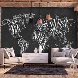 Arkiio Fototapet Retro Continents (Black) 400x280