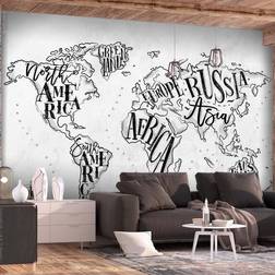 Arkiio Fototapet Retro Continents (Grey) 150x105