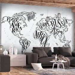 Arkiio Fototapet Retro Continents (Grey) 200x140