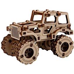 Wooden City WoodenCity Wooden Figures SuperFast Series (Monster Truck Jeep)