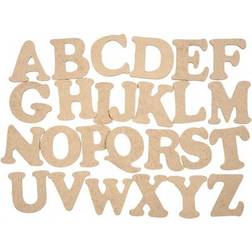 Creativ Company Bogstaver A-Z højde 4 cm tykkelse 2,5 mm MDF 26 stk