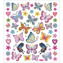 Creativ Company Stickers, farverige sommerfugle, 15x16,5 cm, 1 ark