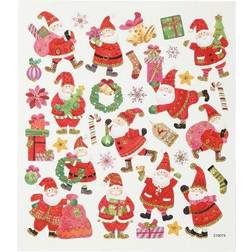 Stickers, glad jultomte, 15x16,5 cm, 1 ark