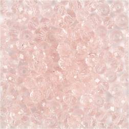 Creativ Company Facettpärlor Ljusrosa Dia 4 mm 45 st