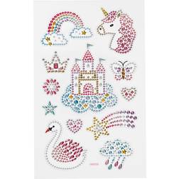 Creativ Company Diamond stickers, ark 15x16,5 cm, unicorn univers, 1ark