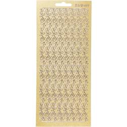 Creativ Company Stickers, border, 10x23 cm, guld, 1 ark